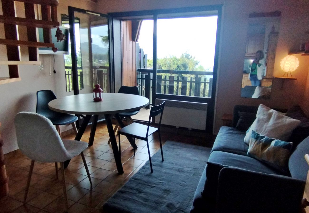 Appartement à Les Carroz d'Arâches - Proche pistes avec vue panoramique appartement  2 pièces plus mezzanine, pour 4 à 6 personnes - BLA633