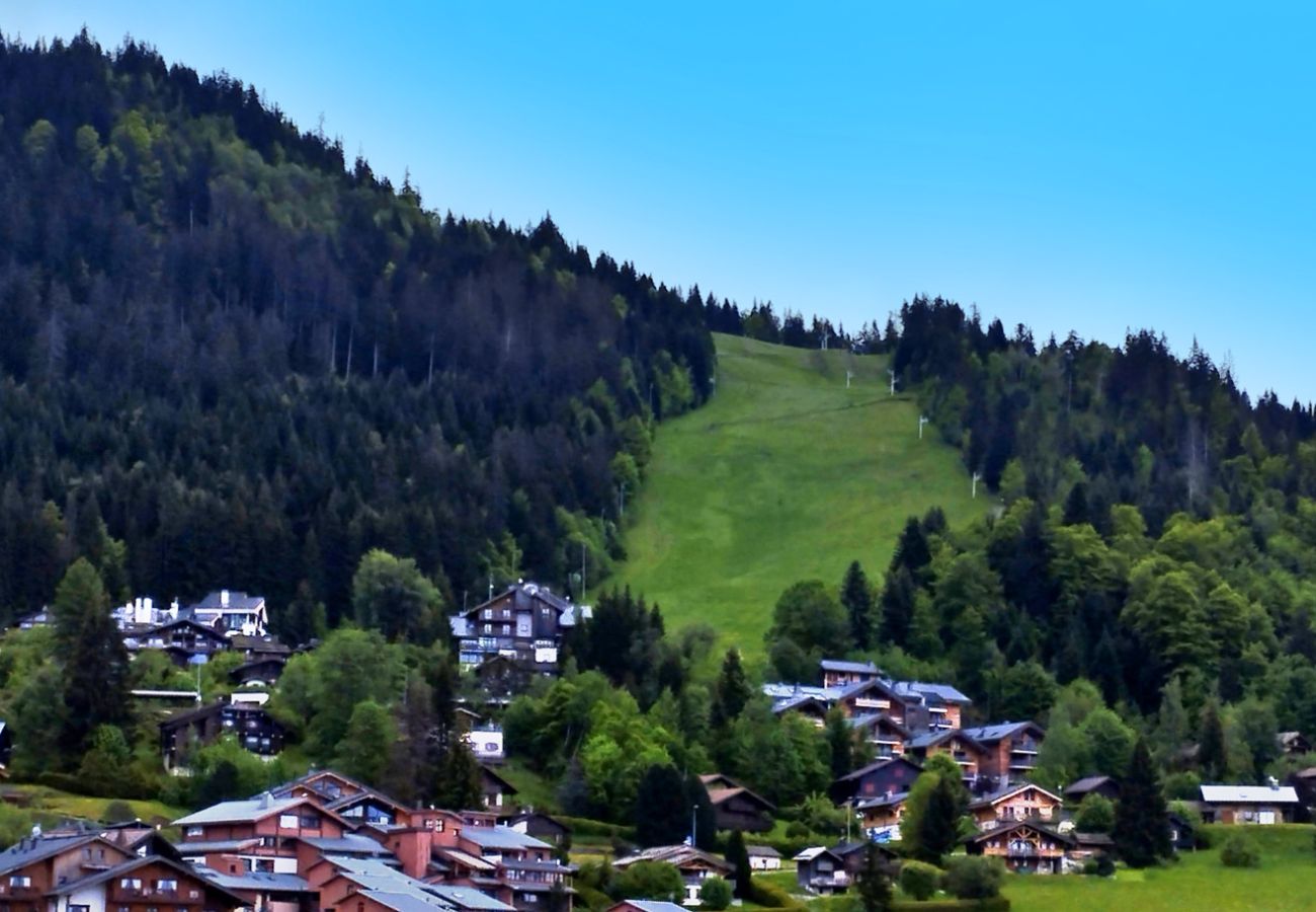 Appartement à Les Carroz d'Arâches - 5 Pièces 8pers au coeur du village, LES CHALETS D'ELINE Parking souterrain,  2 balcons-ELI645